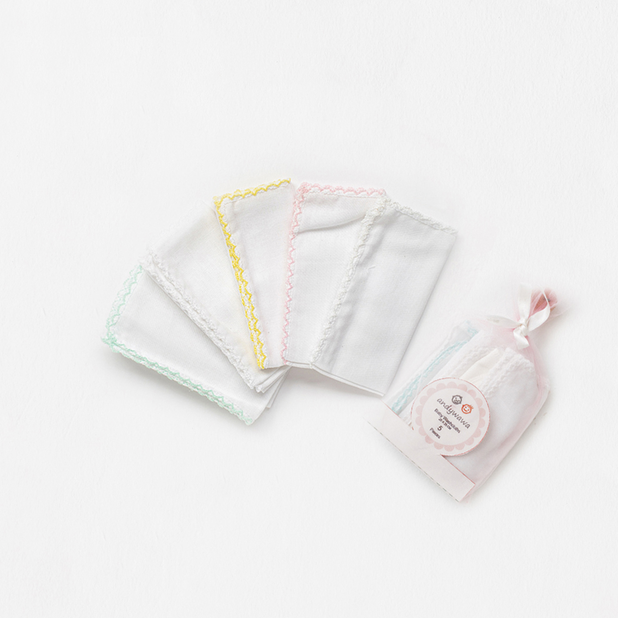 Bebek Ağiz Mendili 5 Pcs Washcloths 25X25Cm Basic