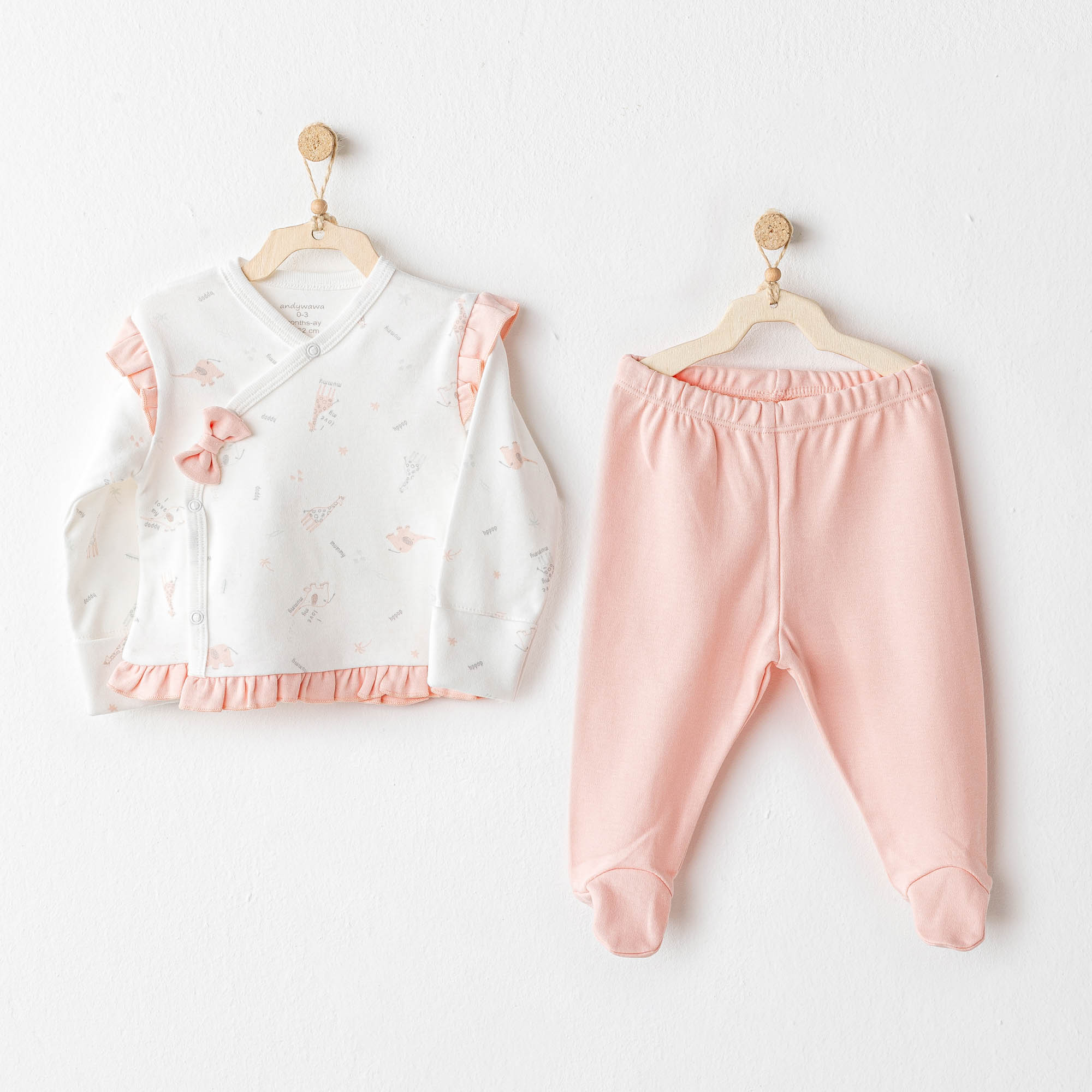 Bebek Zibin Set 2 Pcs Side Snap Set Love Family