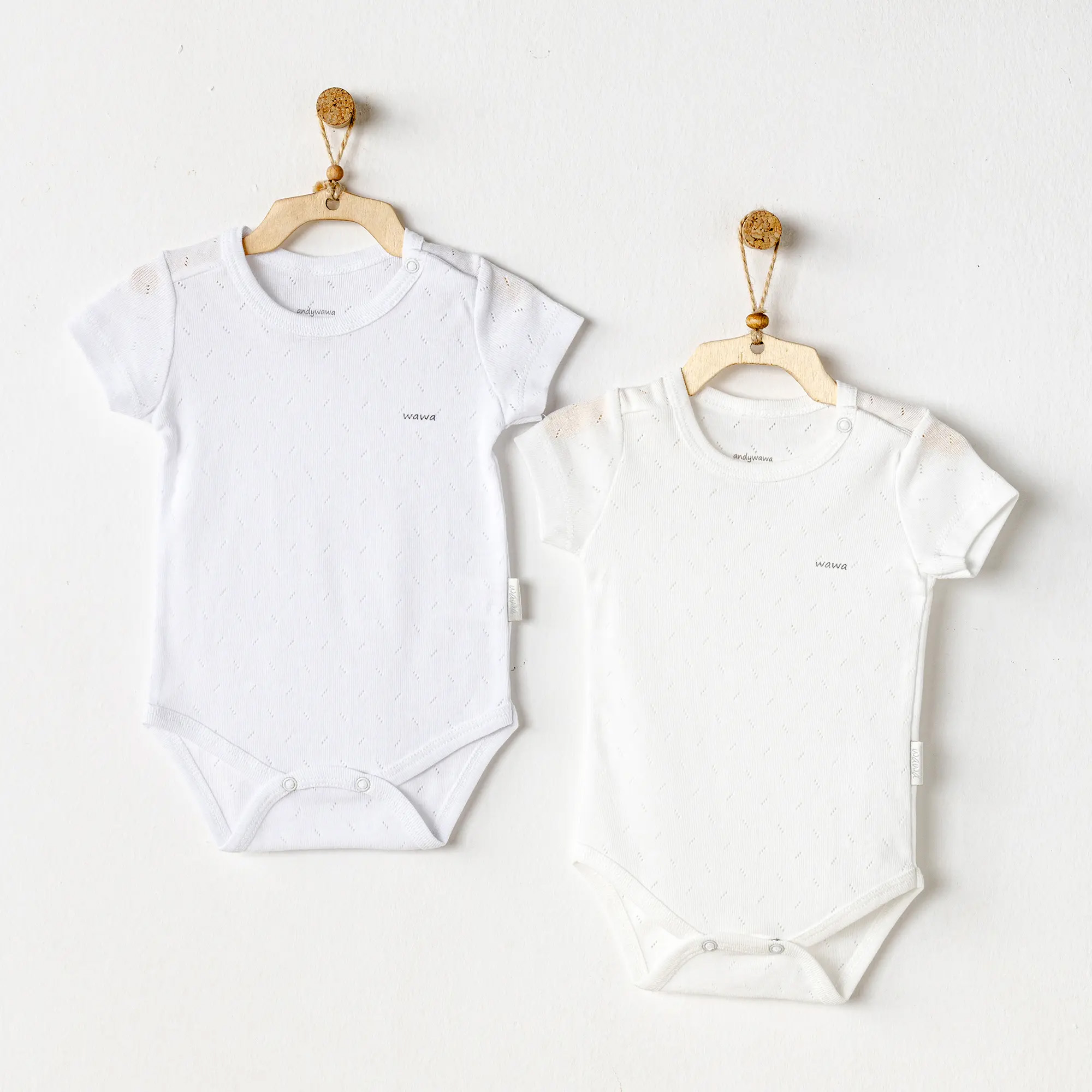 Bebek Body 2 Pcs Short Sleeve Body Jacquard Basic