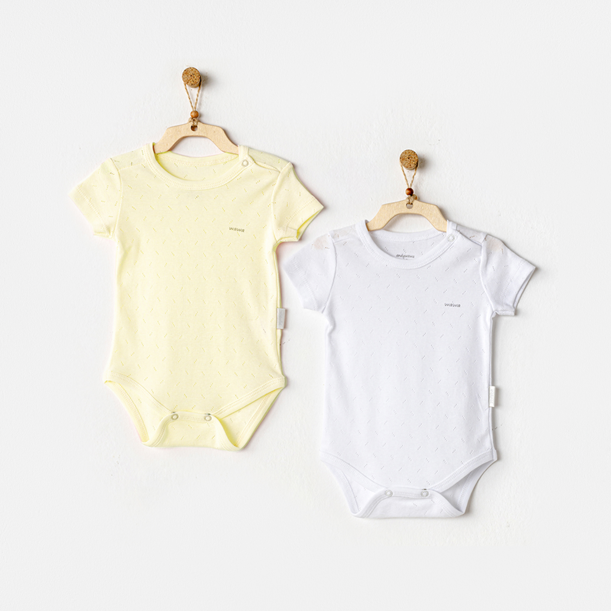 Bebek Body 2 Pcs Short Sleeve Body Jacquard Basic
