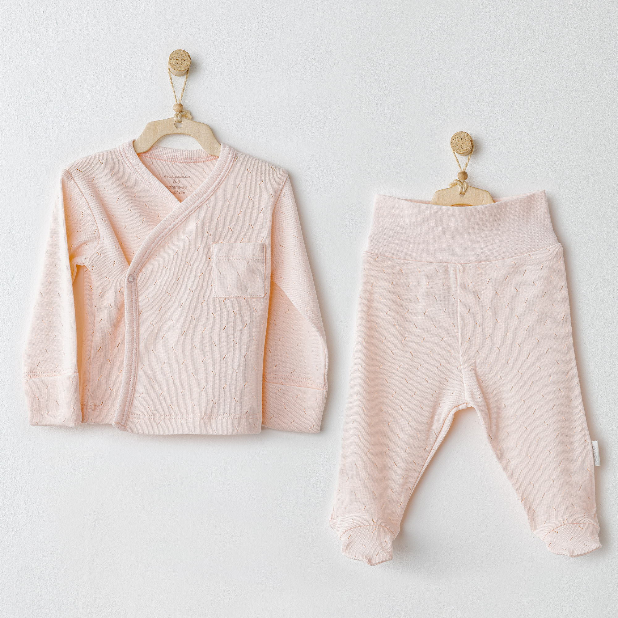 Bebek Zibin Takim 2 Pcs Side Snap Set Jacquard Basic