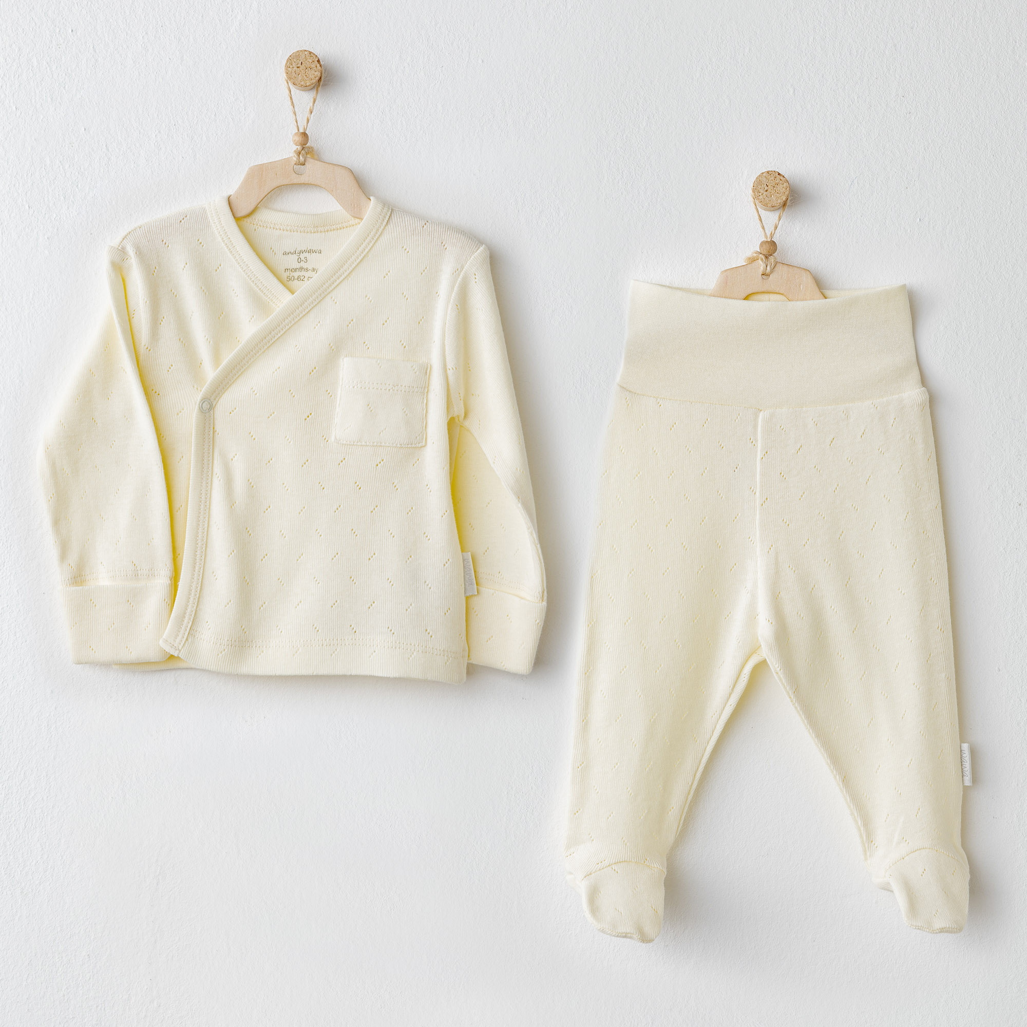 Bebek Zibin Takim 2 Pcs Side Snap Set Jacquard Basic