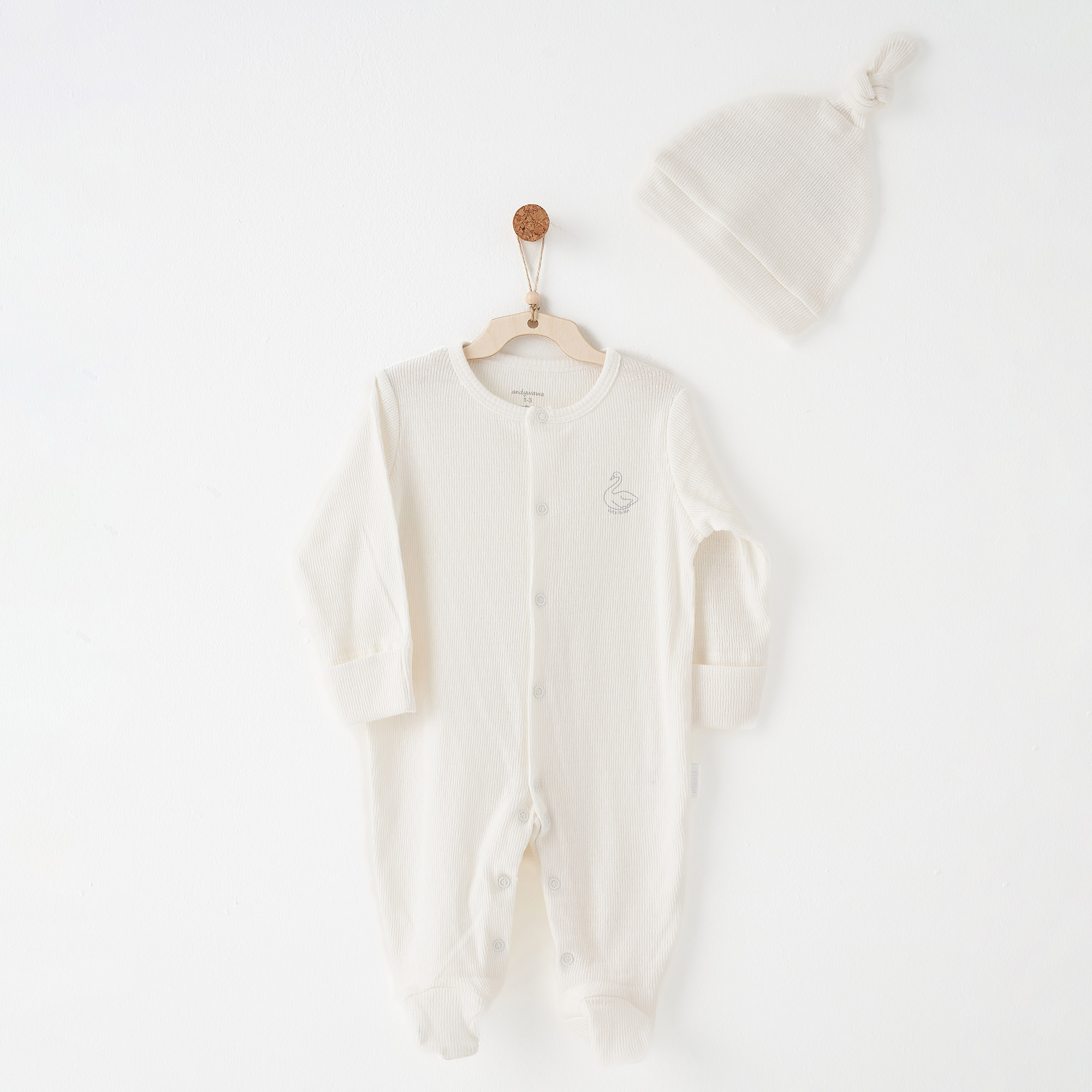 Bebek Tulum Takim Romper Band Set Jacquard Special Modal