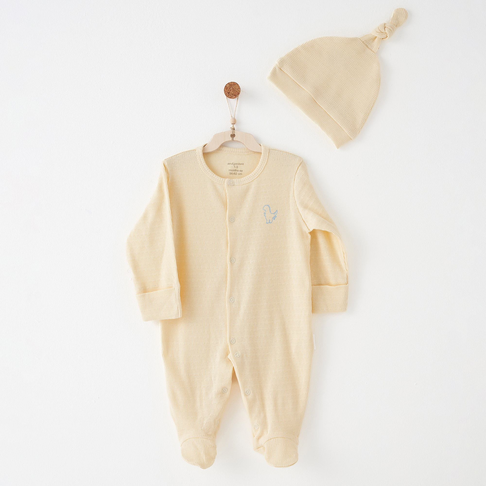 Bebek Tulum Takim Romper Band Set Jacquard Special Modal