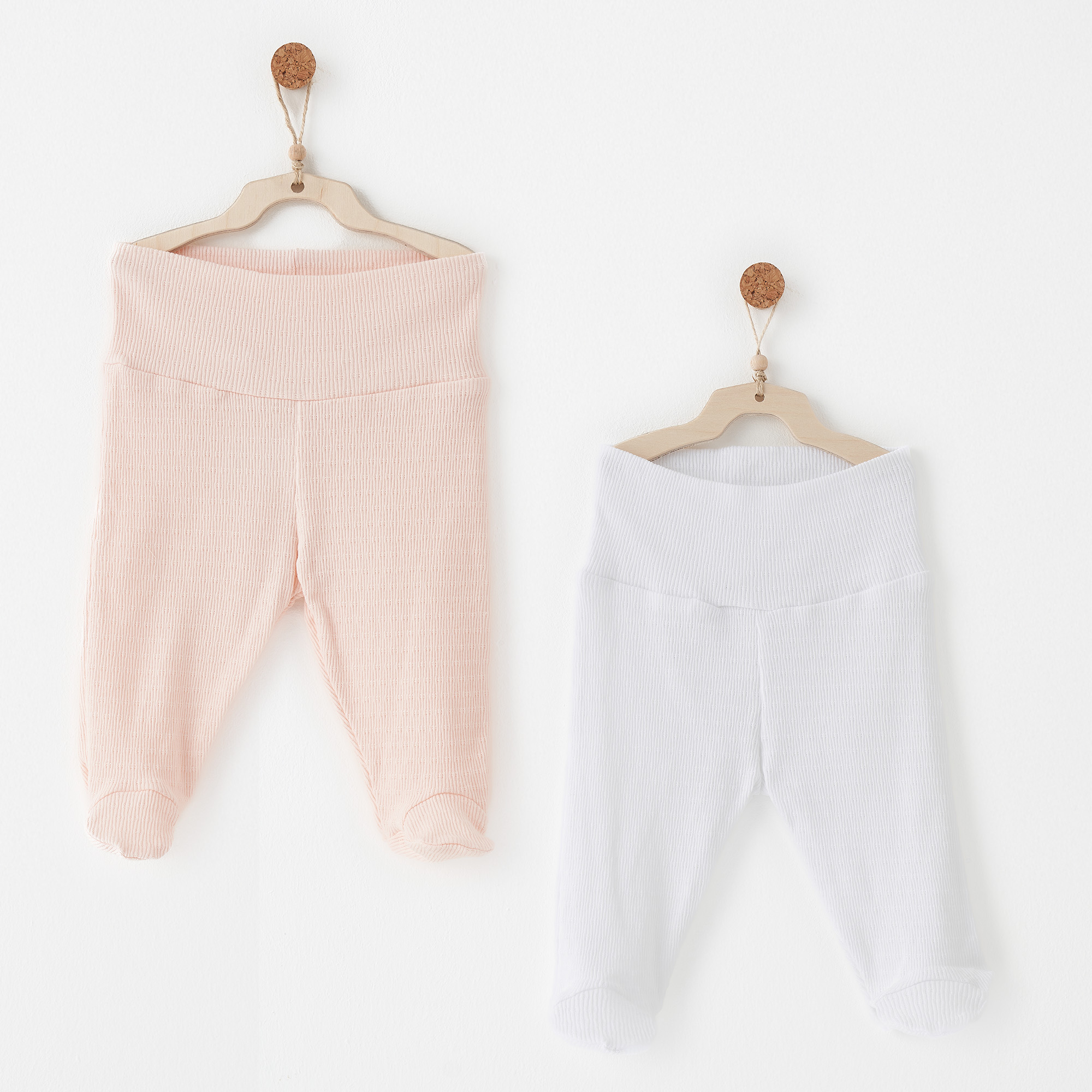 Bebek Patikli Pantolon 2 Pcs Footed Pants Jacquard Special Modal