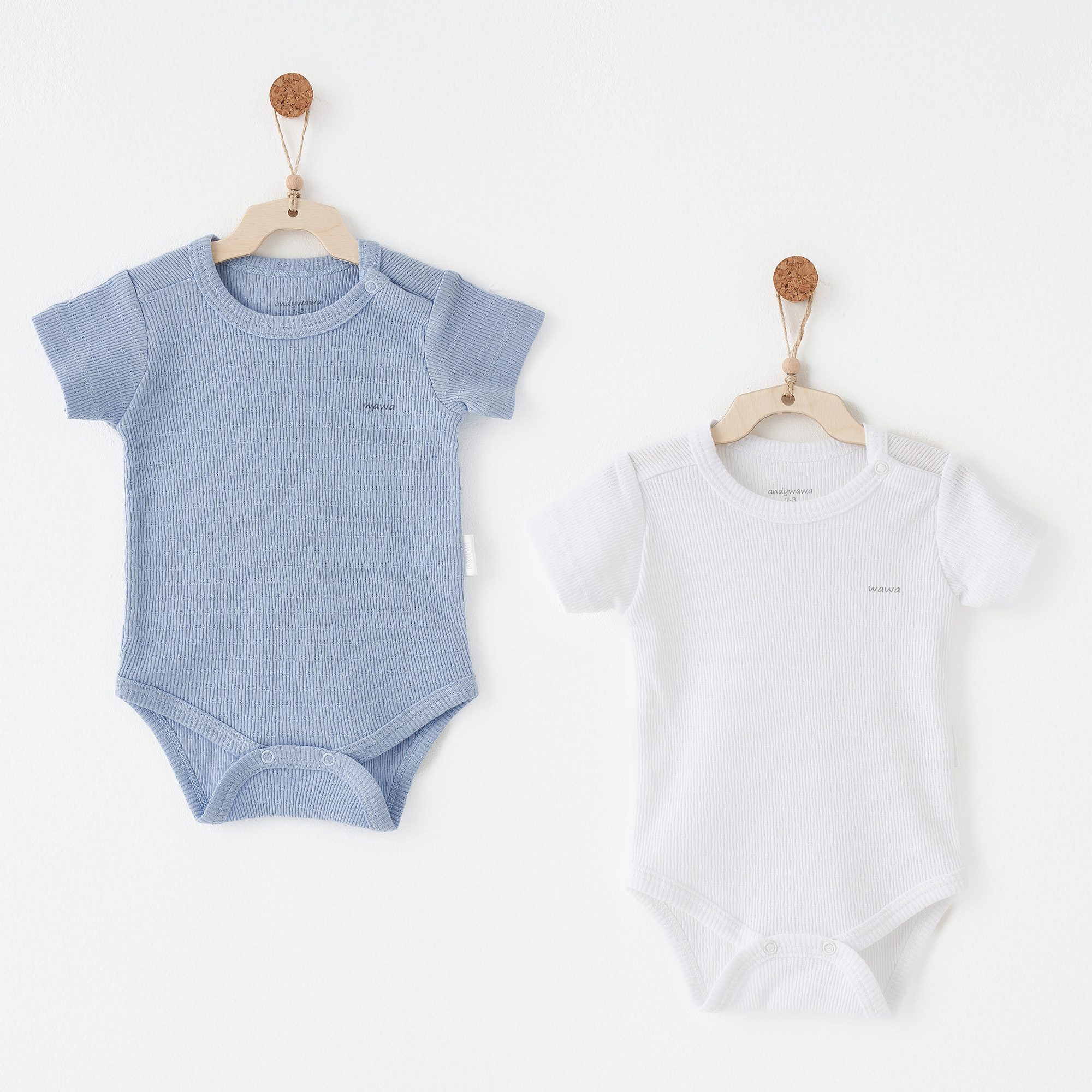 Bebek Body 2 Pcs Short Sleeve Body Jacquard Special Modal